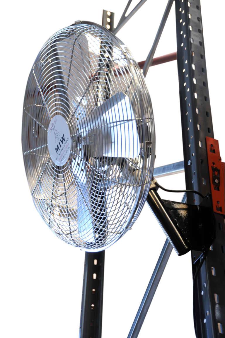 Wall mounted oscillating industrial fan 