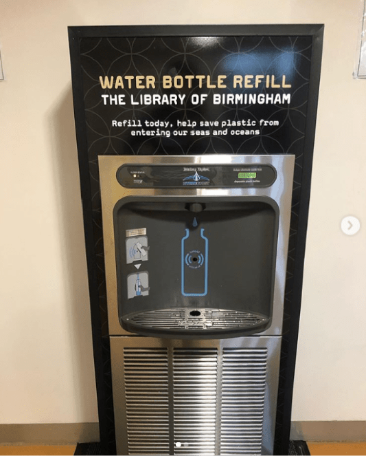 Indoor Refill Station At Birmingham Library