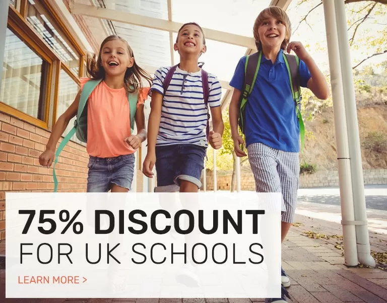 75% discount for UK schools