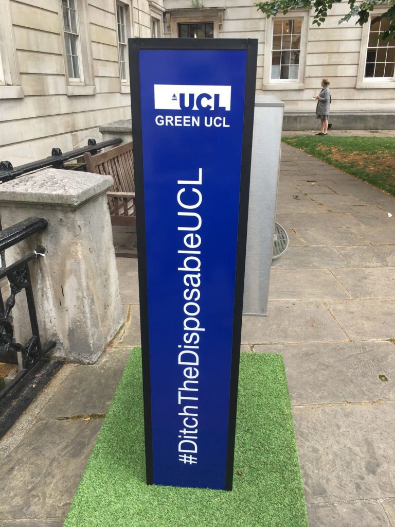 UCL Sustainable Marathon Bottle Filler for #DitchTheDisposableUCL campaign