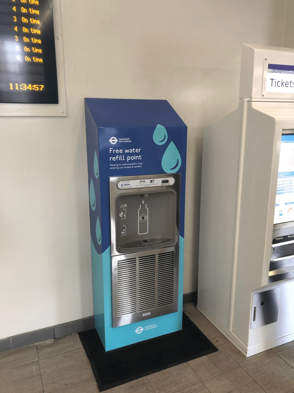 New Branded Eco-Dispenser Max UV Bottle Filler At Brentwood Station 