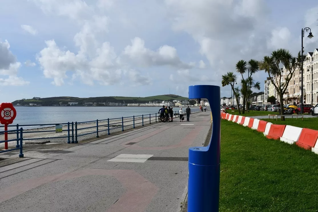 New drinking fountain installed on Loch Promenade by Douglas Borough Council. 