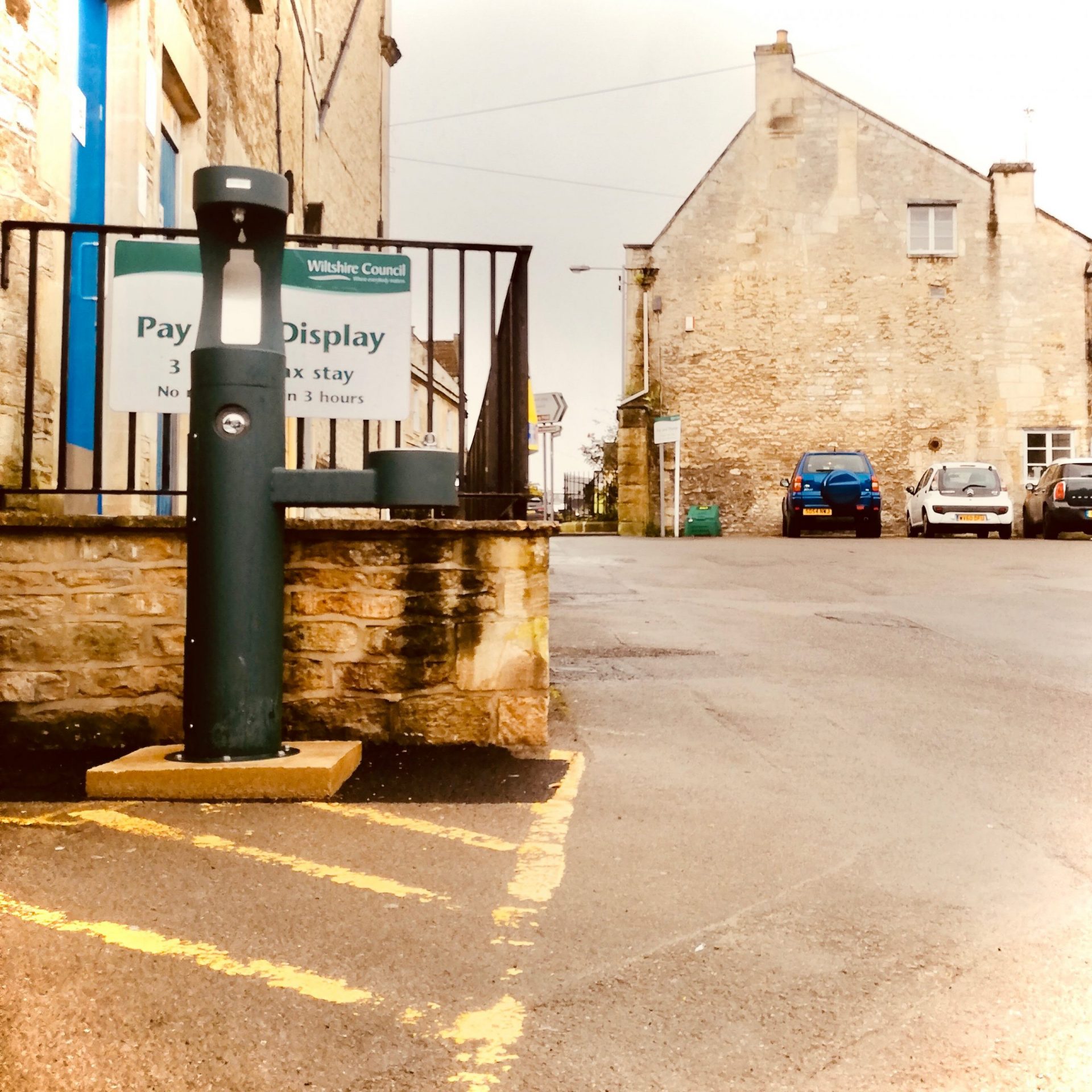 New Installed Outdoor Drinking Fountain in Bradford on Avon