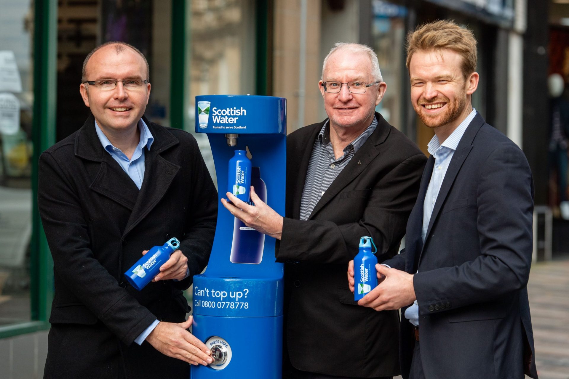 Scottish Water bottle refill station in Stirling