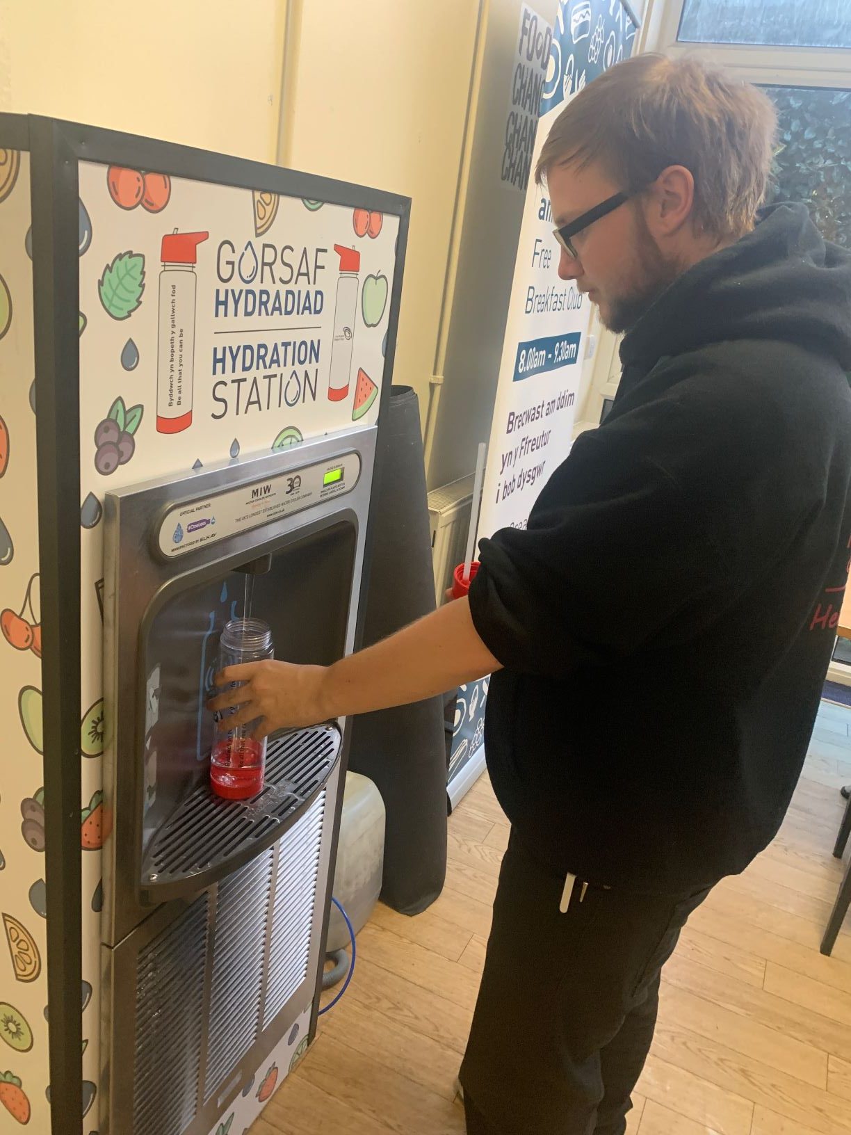 Bridgend College bottle refill station