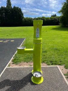 Bottle filling station in park