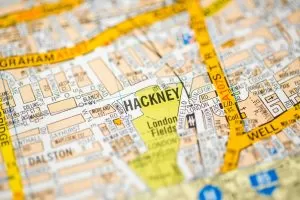 Image of a map of Hackney 