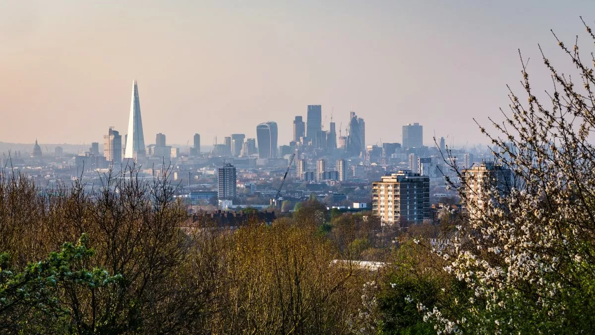 View over London City Centre